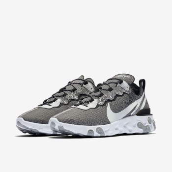 Nike React Element 55 SE - Férfi Utcai Cipő - Fehér/Szürke/Fekete/Platina